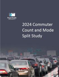 Commuter Count and Mode Split report cover with image of cars in traffic