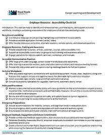 Thumb image for employer accessibility checklist