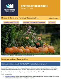 Page 1 of the research ebulletin, with RRU-branded header, decorative image and text.